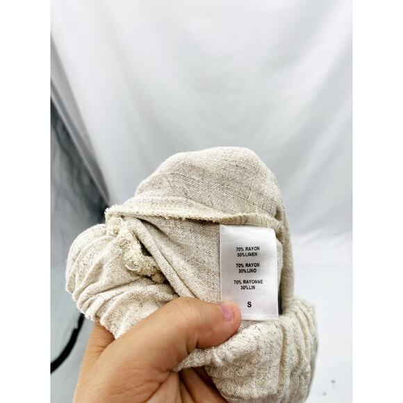 Rachel Pally Tatum Cream Linen Blend Casual Trousers - Picture 5 of 6